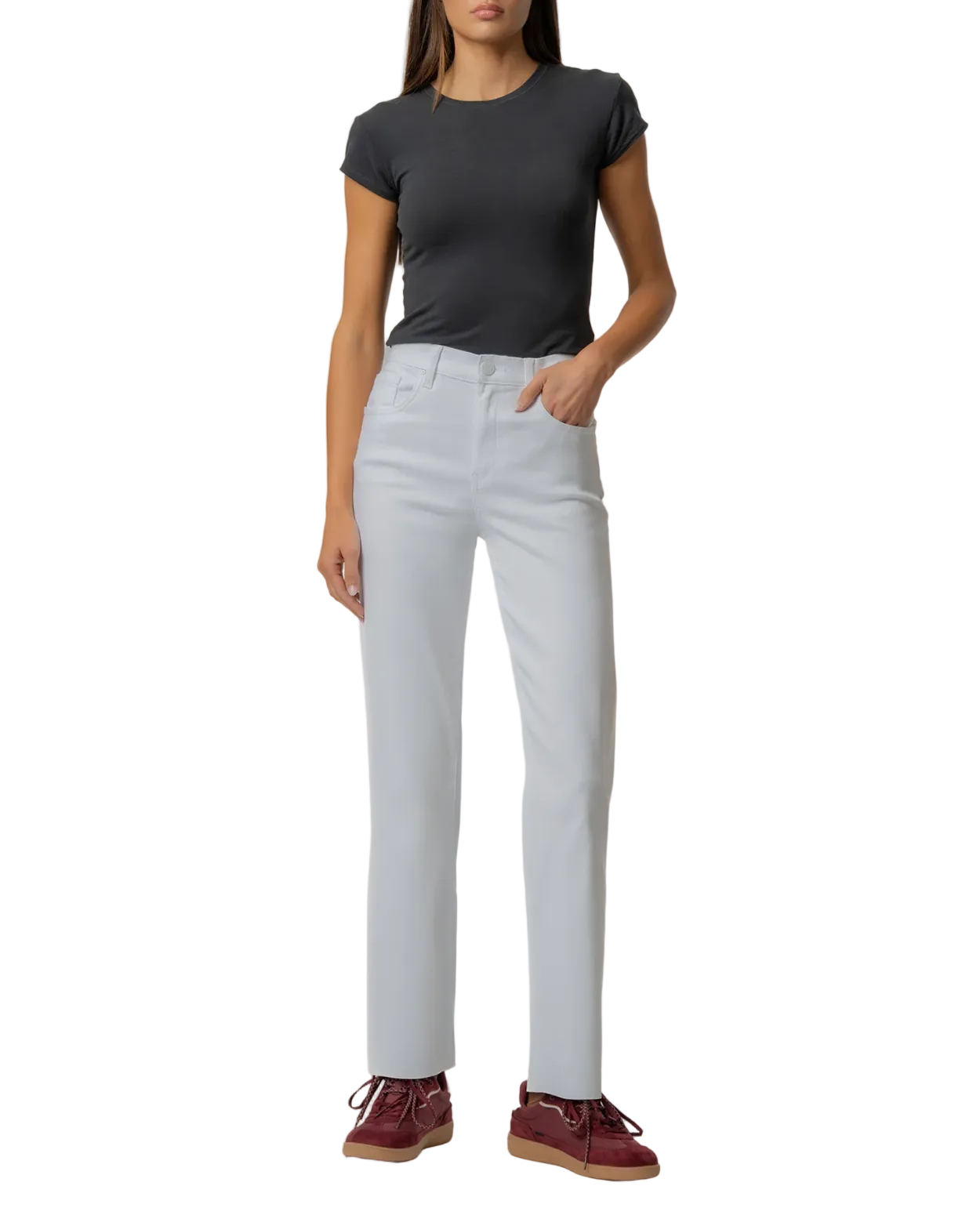 Avery Straight Leg-White
