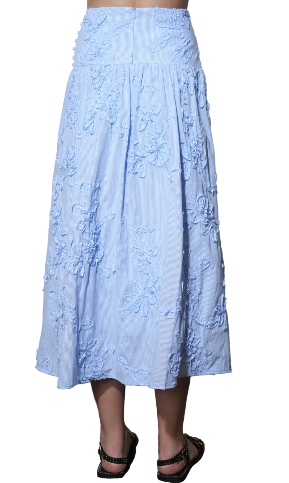 Aurora Midi Skirt-Blue