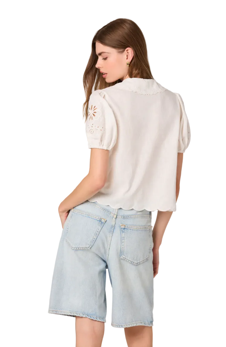 Eider Tie Front Top-White