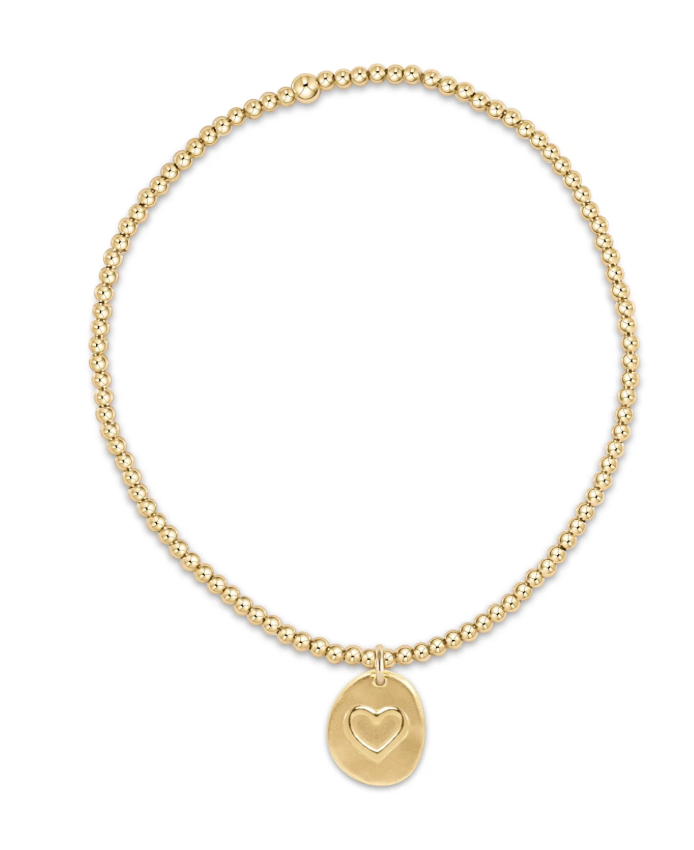 Classic Gold 2mm Inspire Love Small Charm