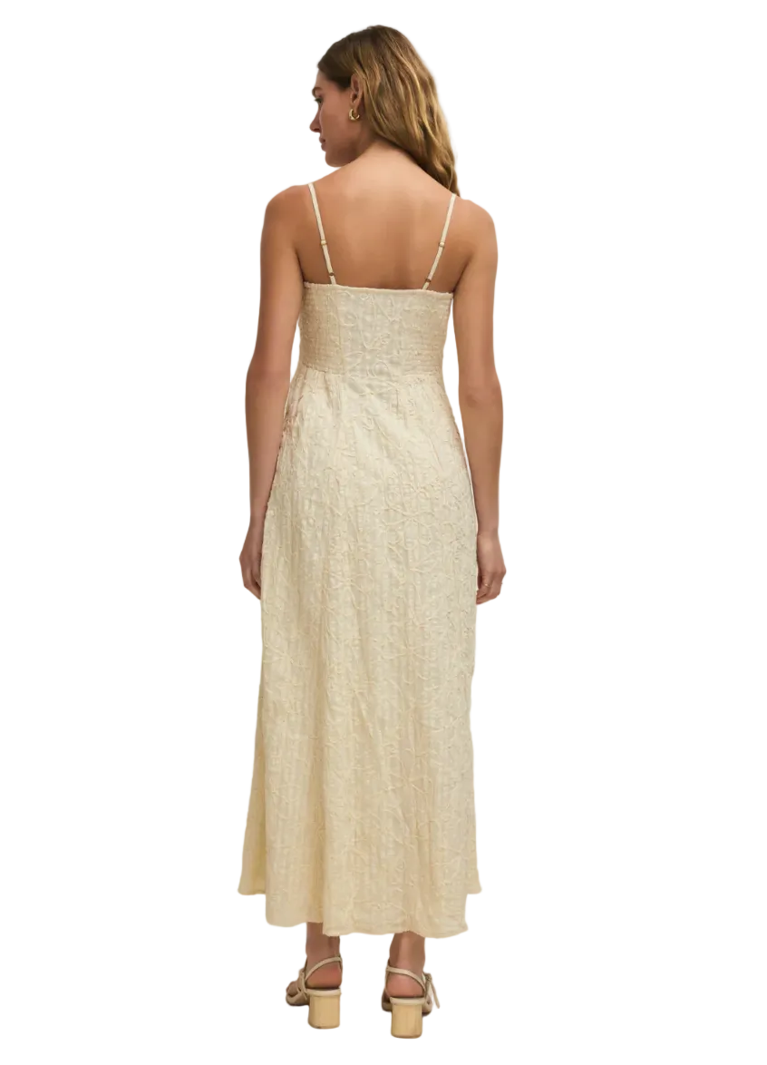 Angel Eyes Midi Dress-Champagne