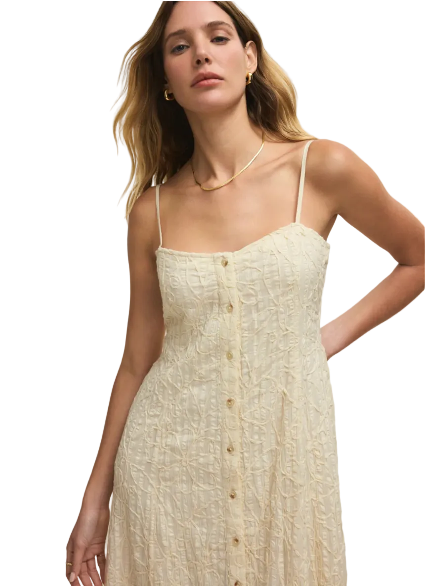 Angel Eyes Midi Dress-Champagne