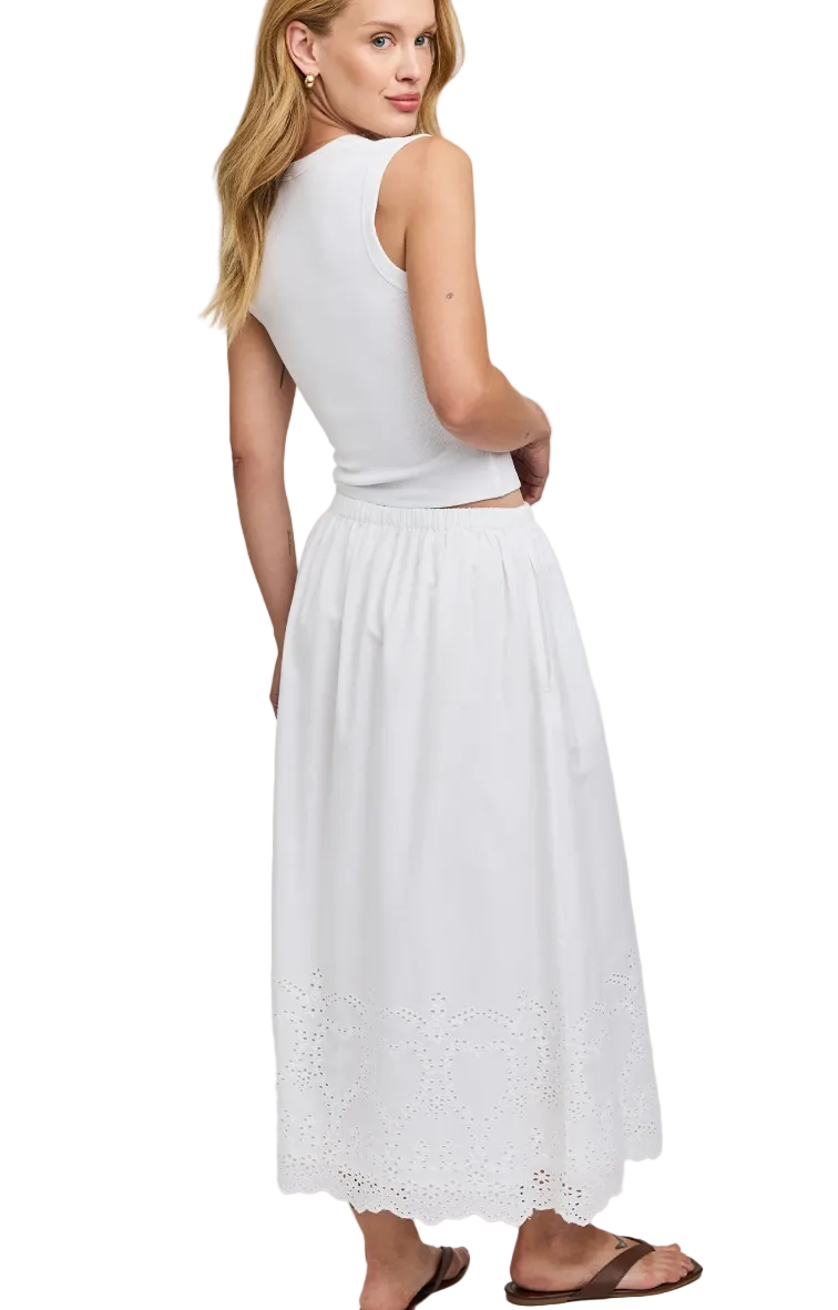 Elodie Maxi Skirt-White