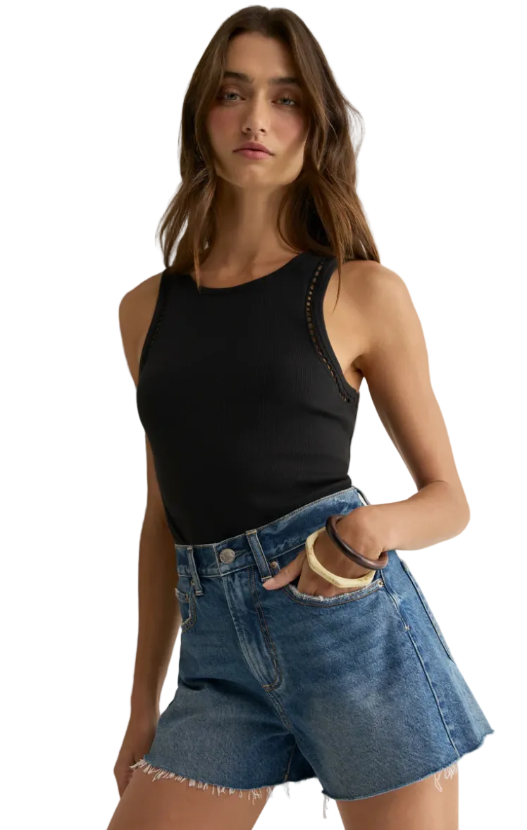 Boa Rib Tank-Black
