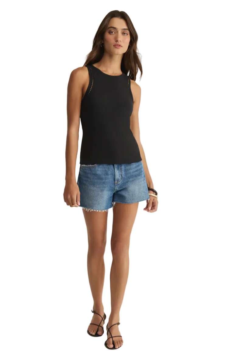 Boa Rib Tank-Black