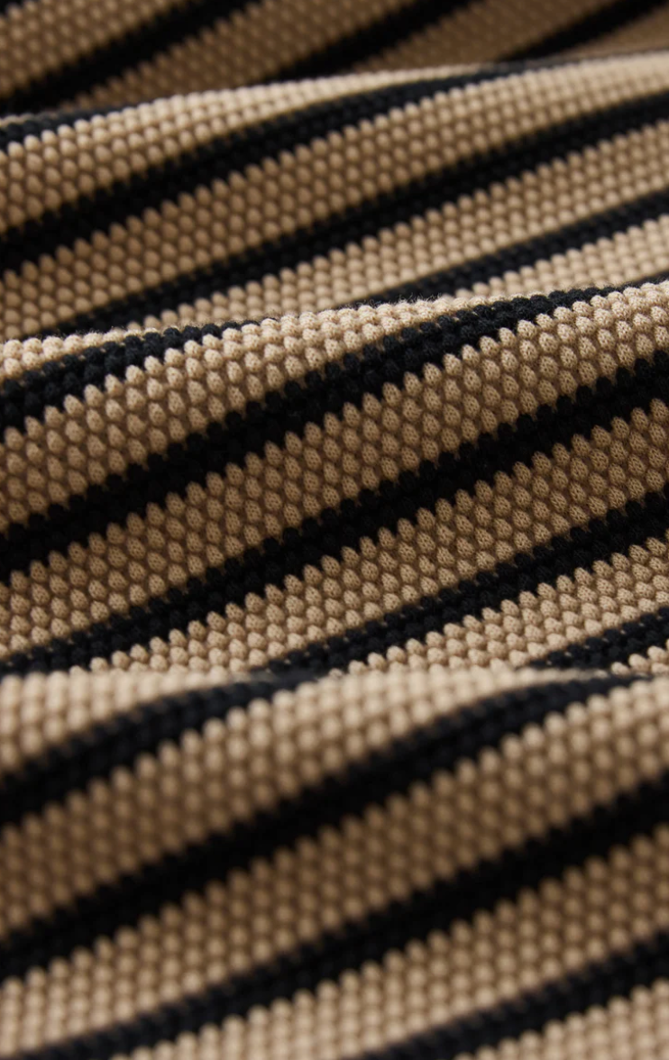 Caffari Stripe Tube Top-Putty