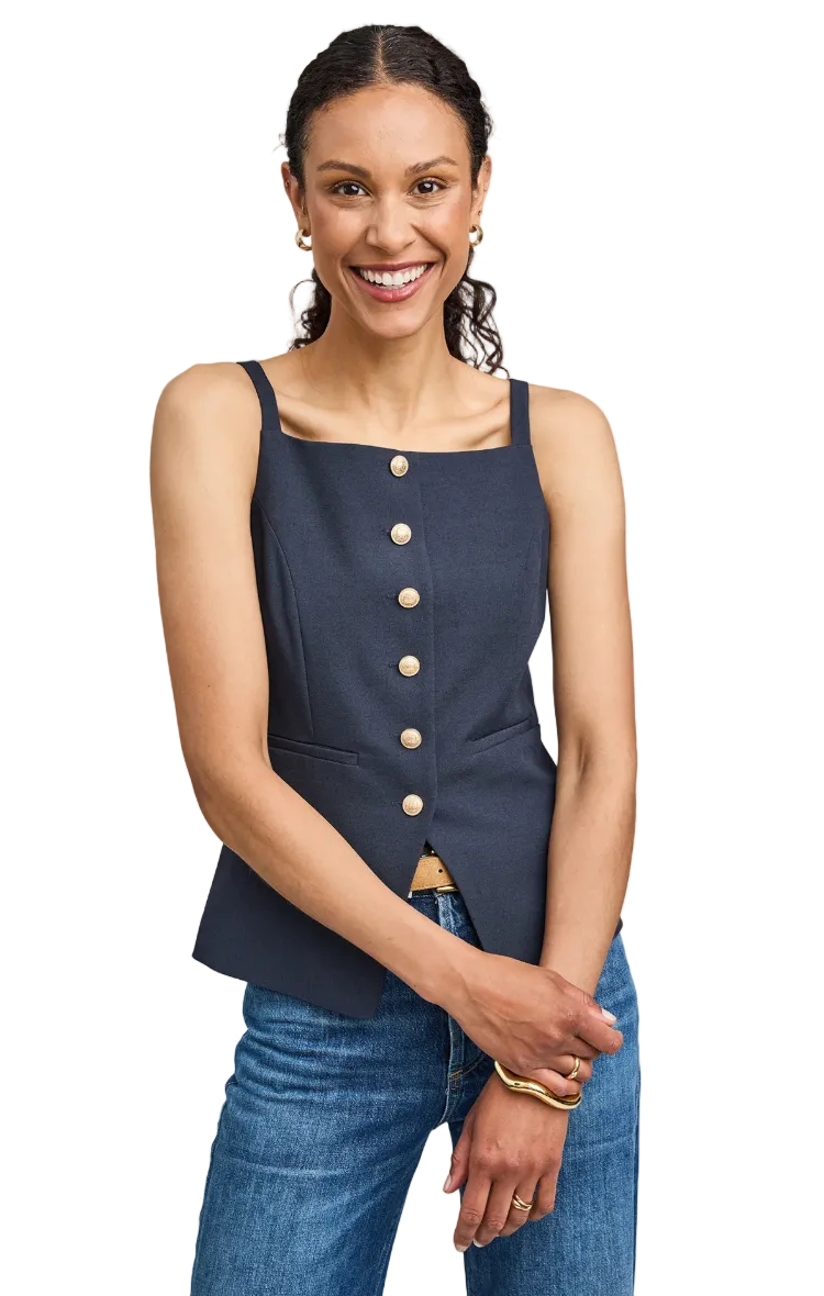 Harper Vest-Navy
