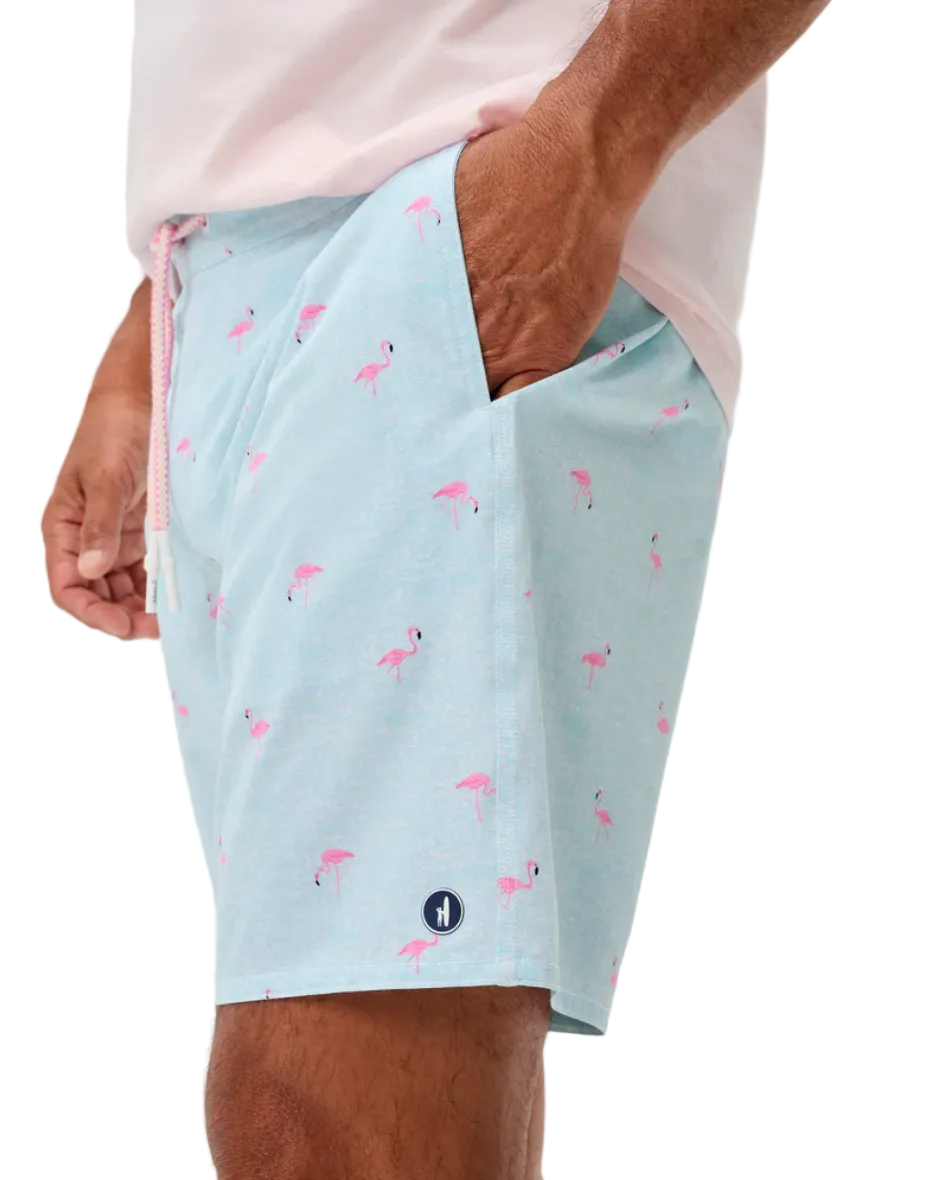 Caladesi 7" Swim Trunks-Flamingos