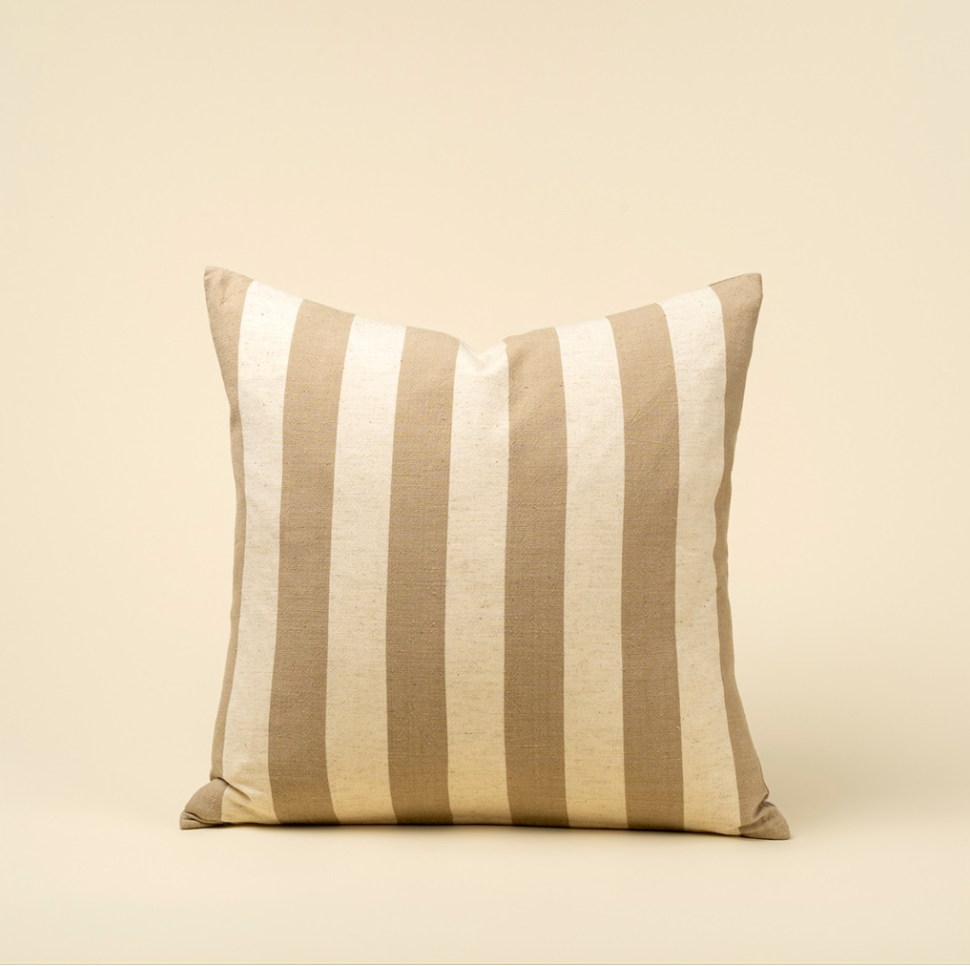 20x20 Wide Stripe Pillow-Sand