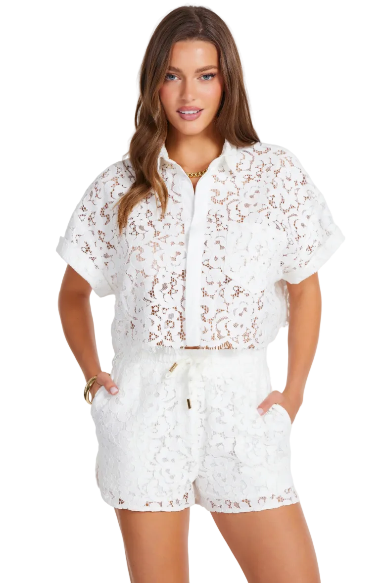 Josephine Lace Top-Salt