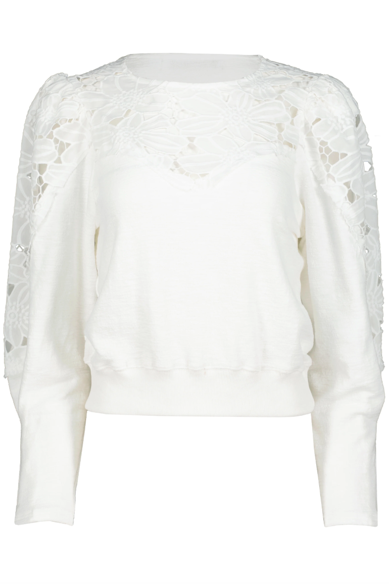 Flora Texture Pullover-Salt