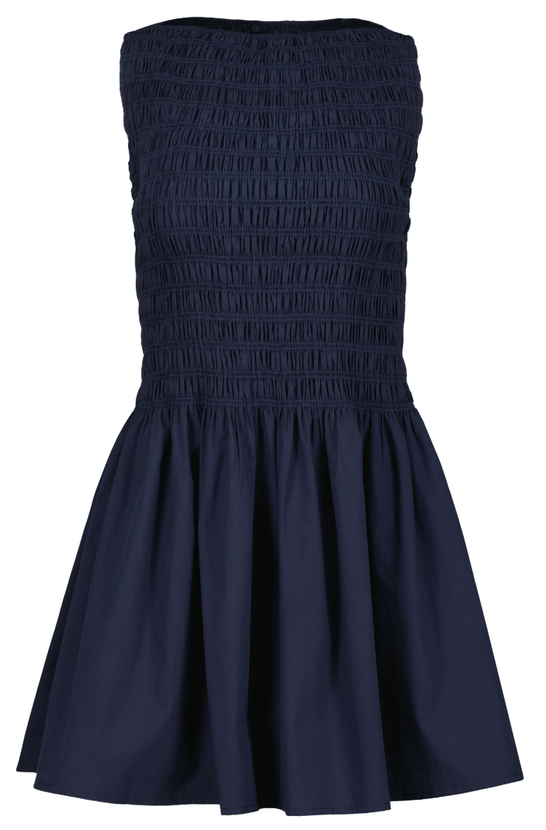 Emilie Boatneck Mini Dress-Navy