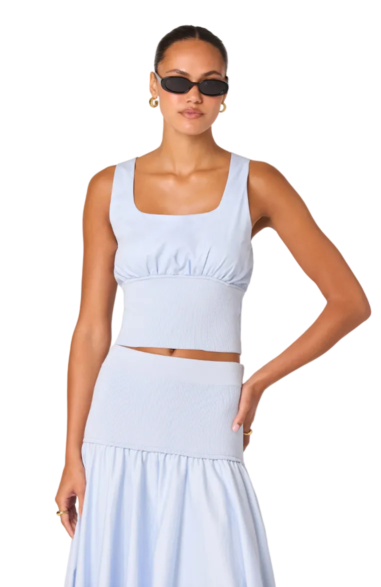 Thesan Crop Top-Blue