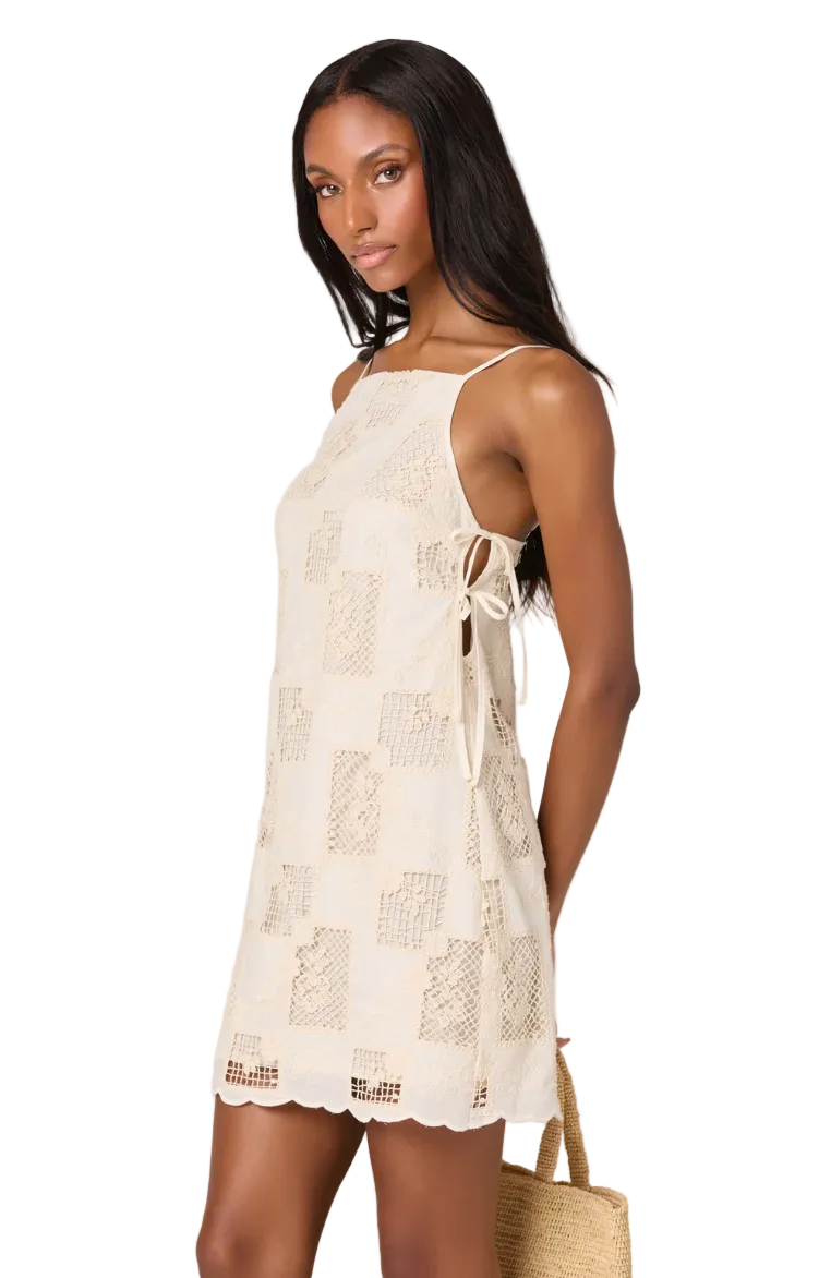 Samira Eyelet Dress-Natural