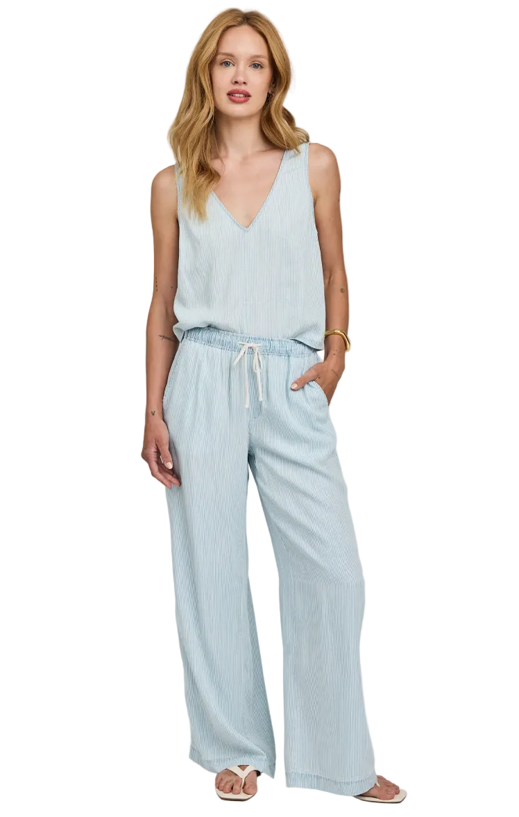 Camille Pant-Blue Stripe
