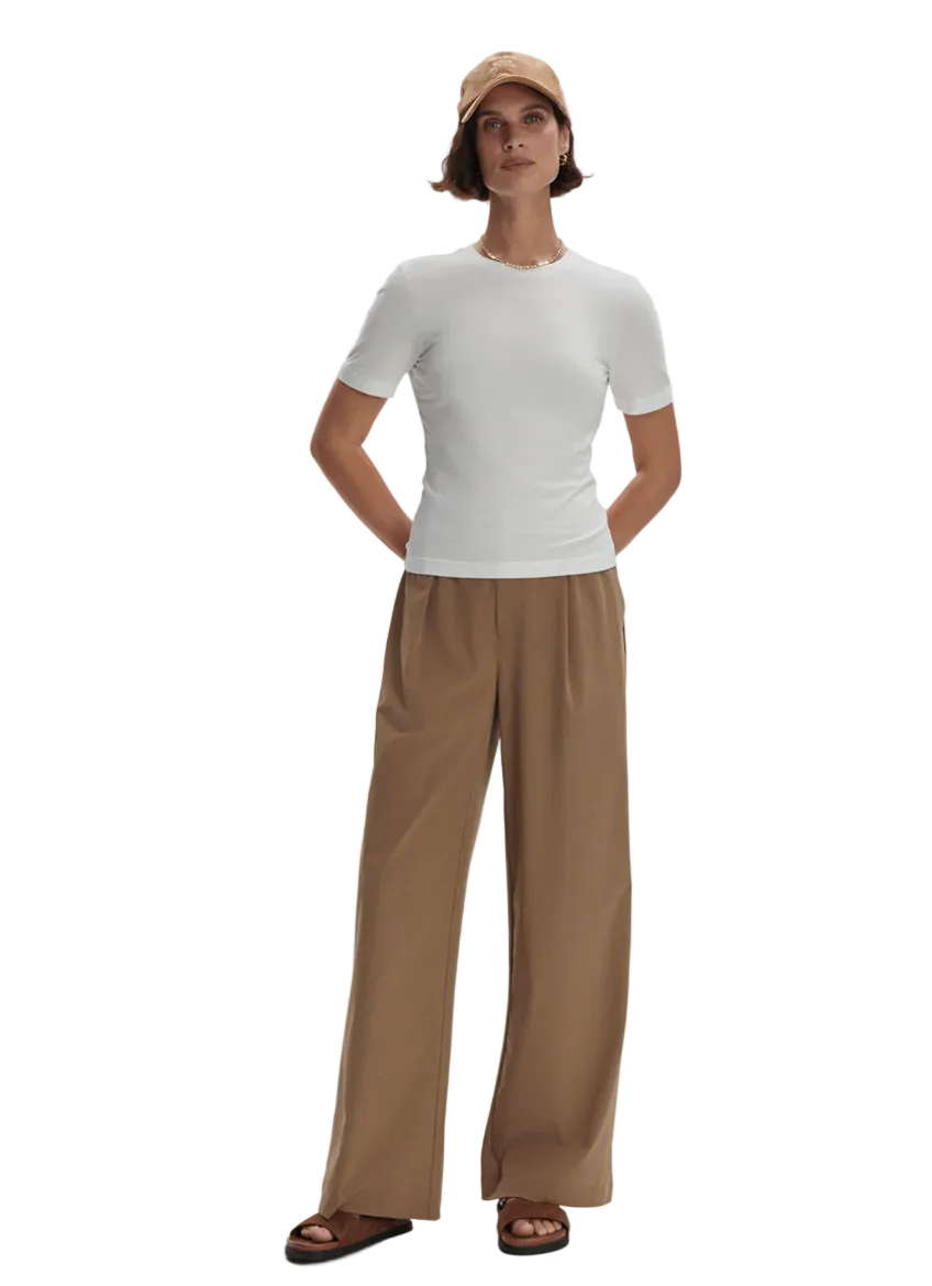 Regina Fitted Tee-White