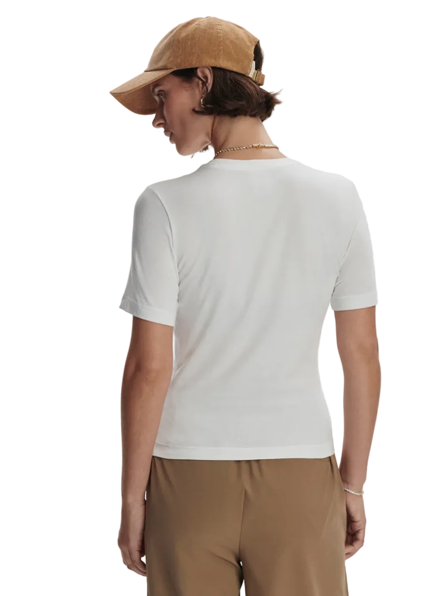 Regina Fitted Tee-White
