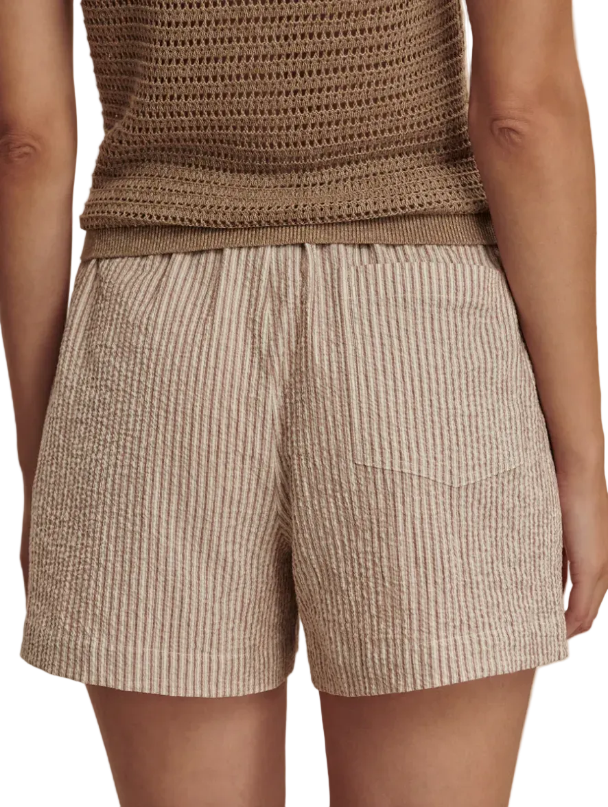 Darina Short 4"-Birch Taupe Stripe