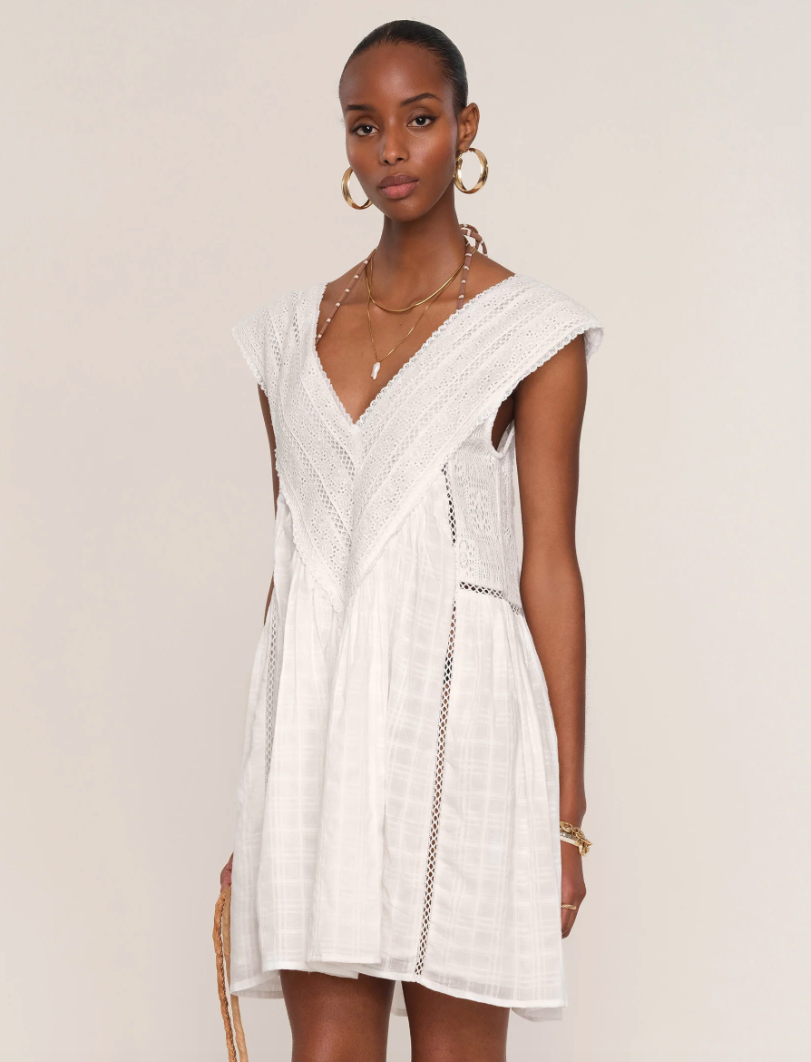 June Dress-Eggshell
