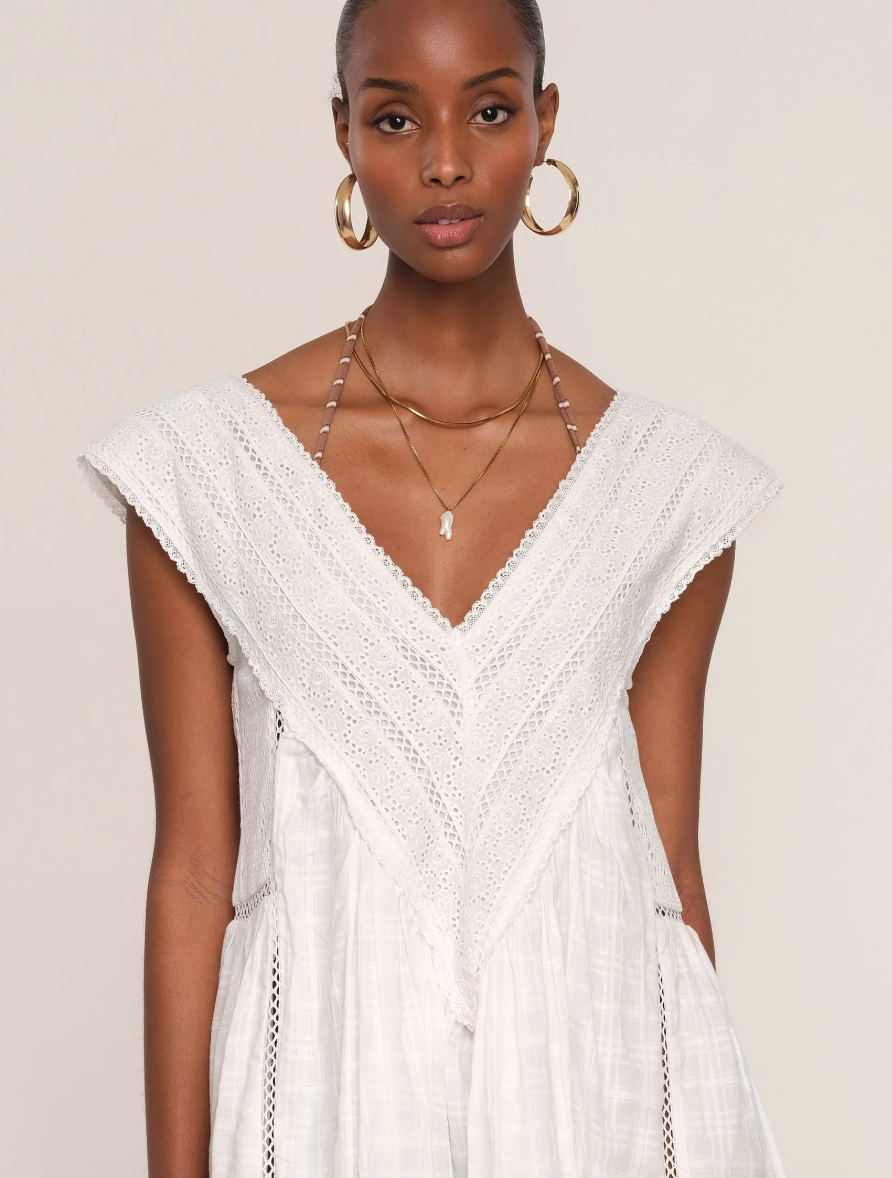June Dress-Eggshell