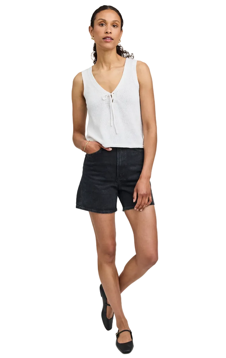 Rebel Knit Tank-White