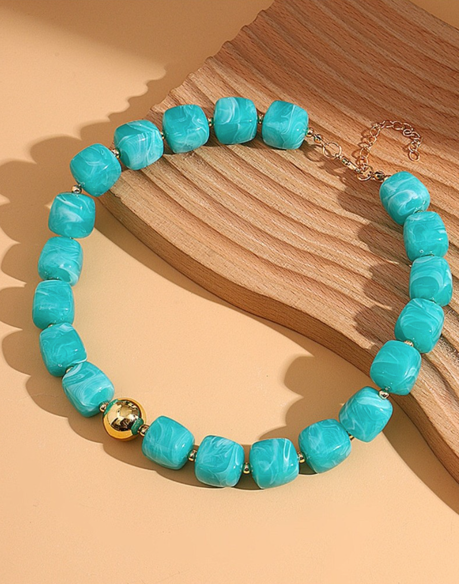 Resin Bead Necklace (3 Colors)
