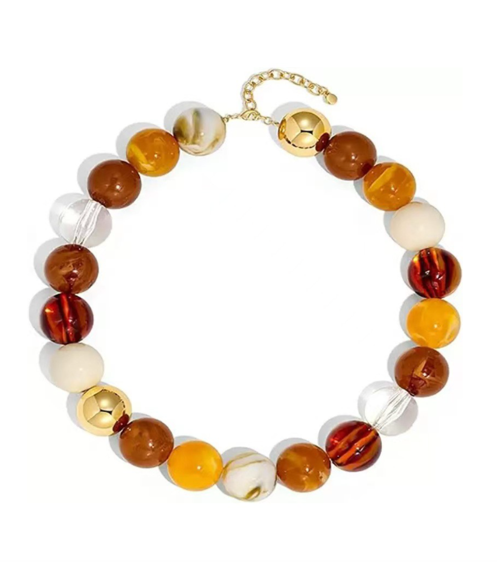 Colorful Beaded Necklace (3 Colors)