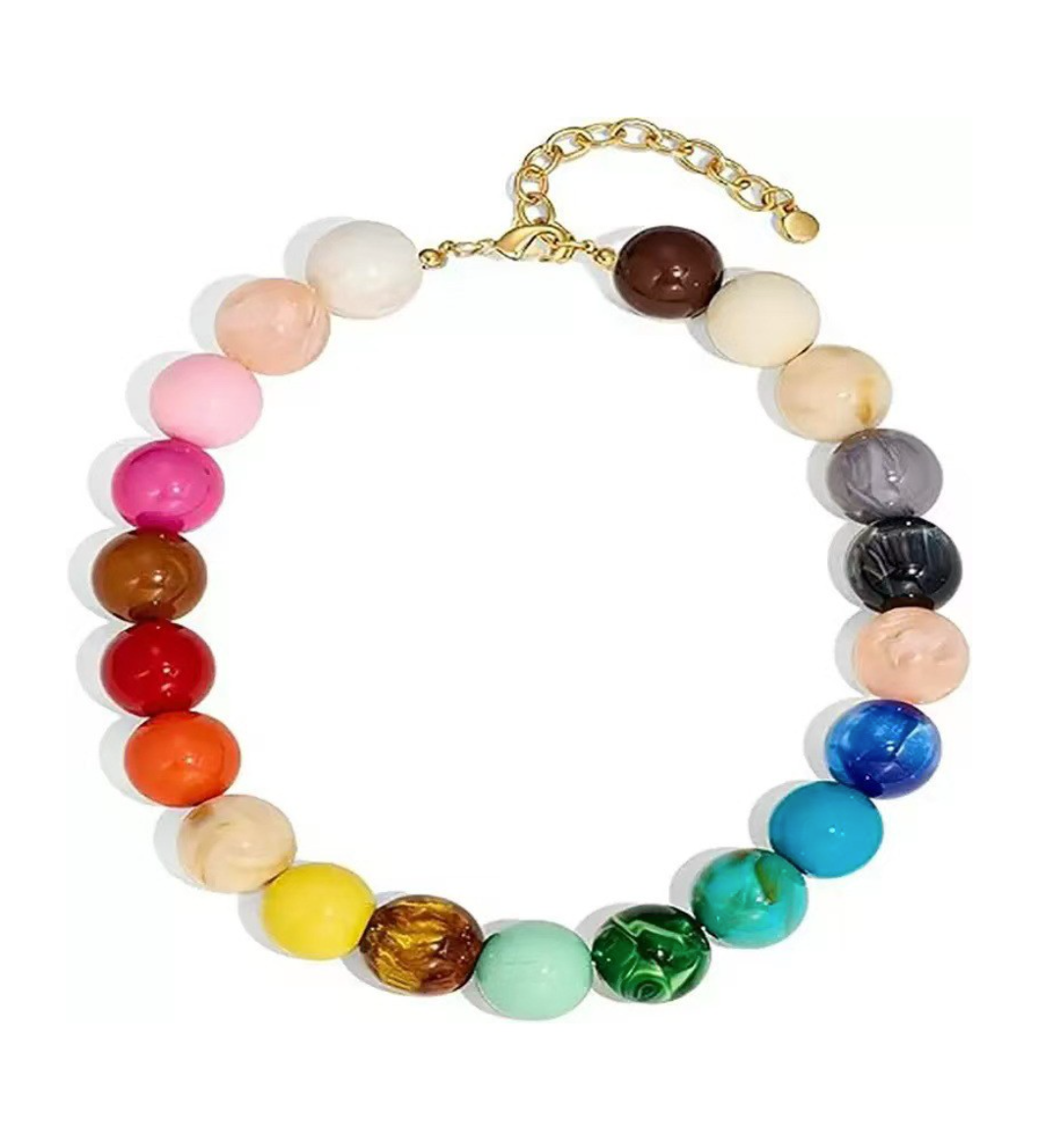 Colorful Beaded Necklace (3 Colors)