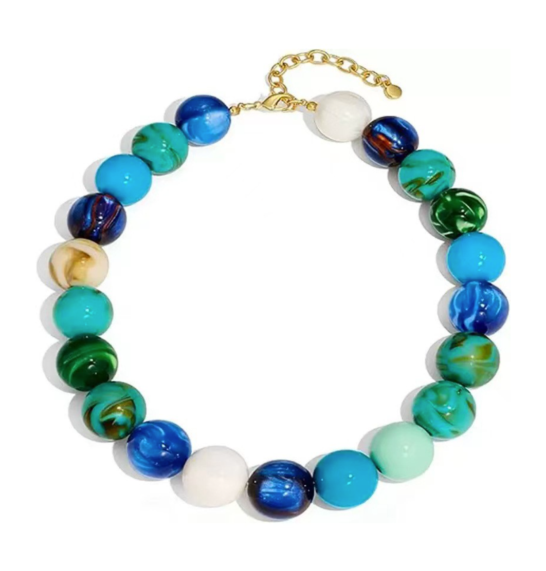Colorful Beaded Necklace (3 Colors)