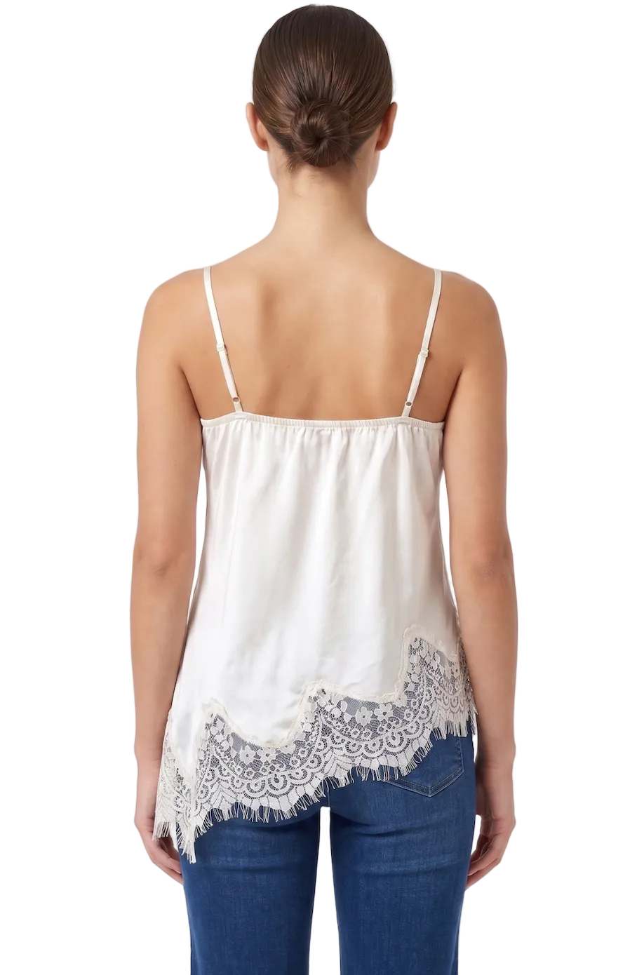 Crossover Lace Cami-Cream