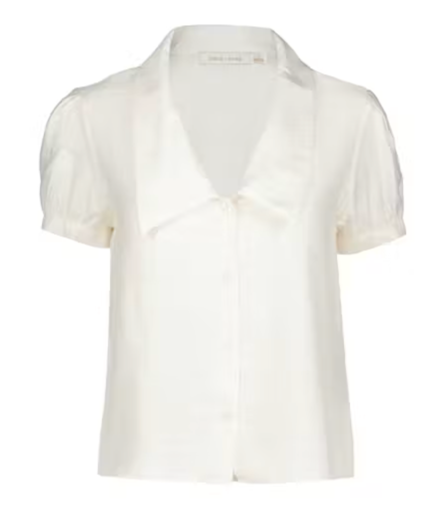Pia Voile Blouse-White