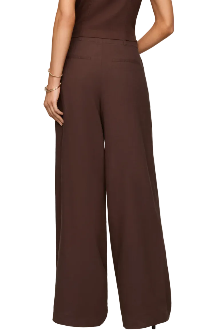 Magnolia Linen Pant-Chocolate