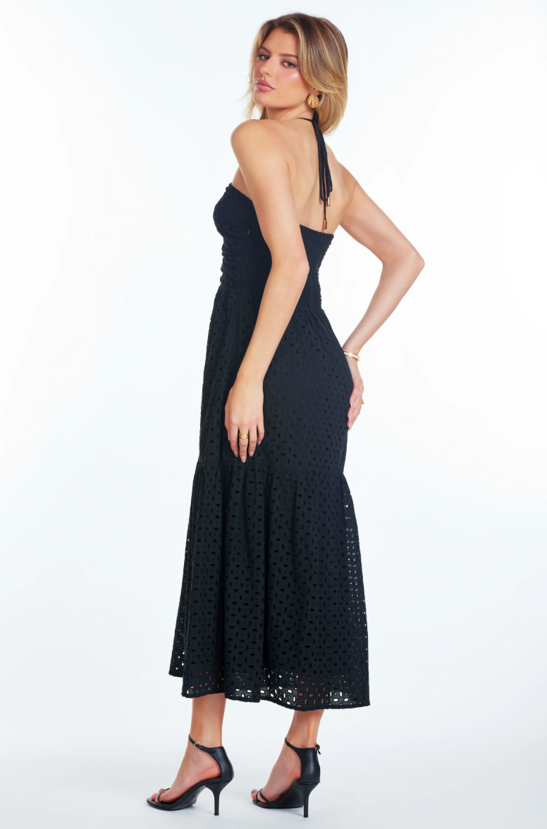 Aeries Halter-Black Eyelet