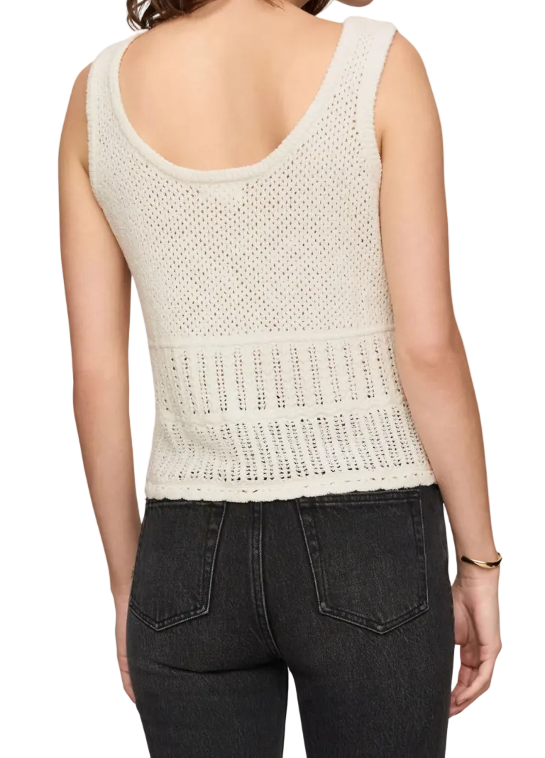 Solano Crochet Tank-Cream