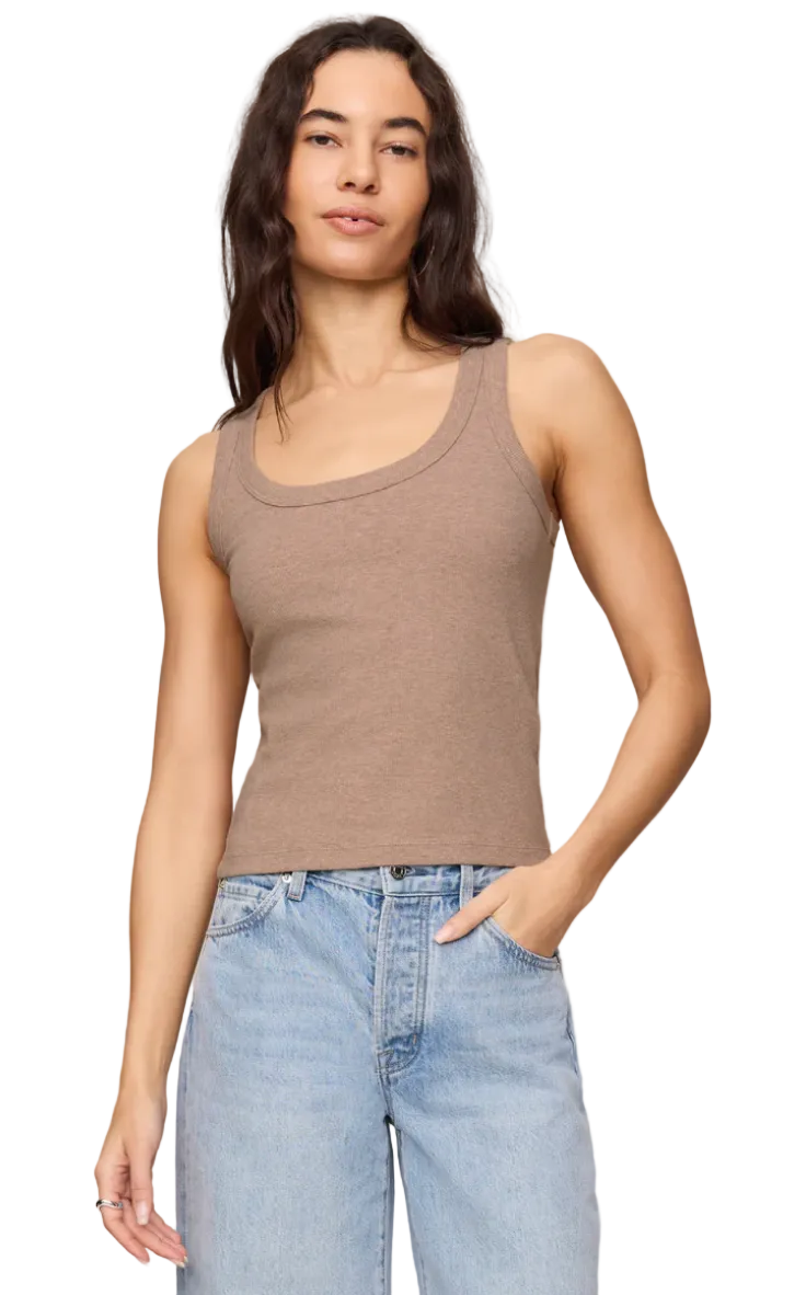 Rowe Scoop Tank-Heather Ash