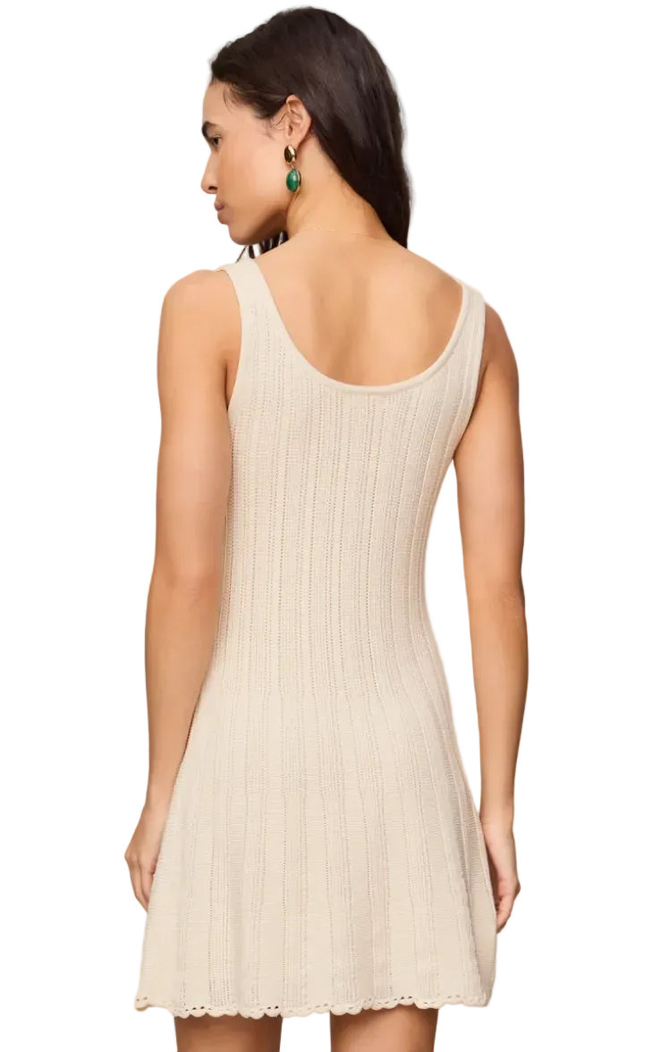 Nadia Crochet Dress-Sandstone