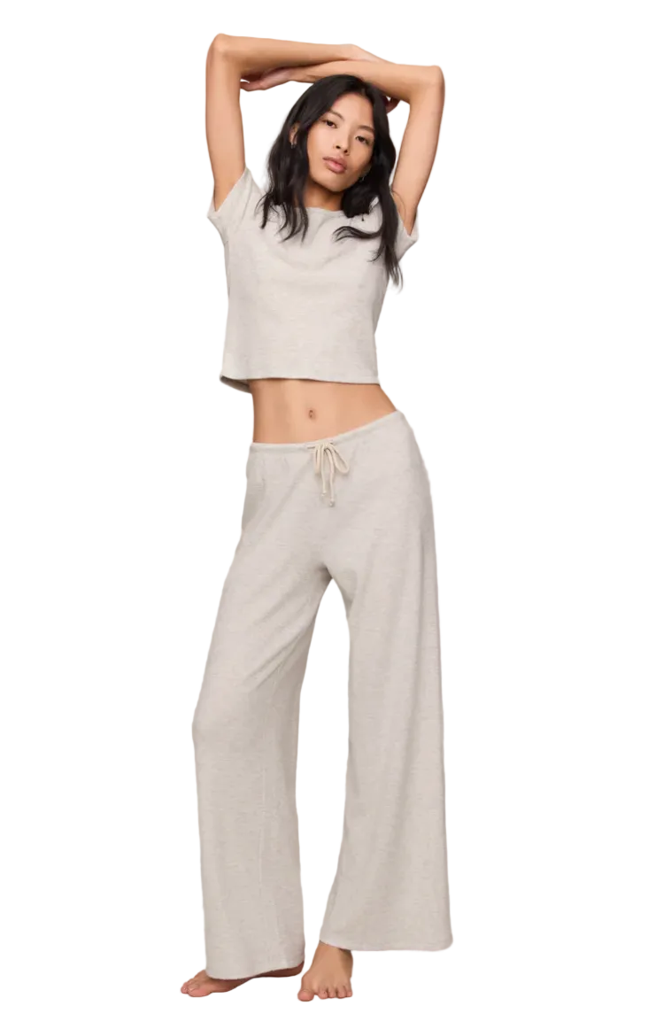 Waffle Pant-Feather Grey