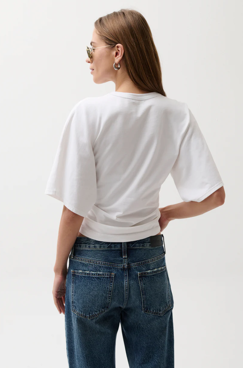 Veronica Kimono Sleeve Tee-Le Blanc