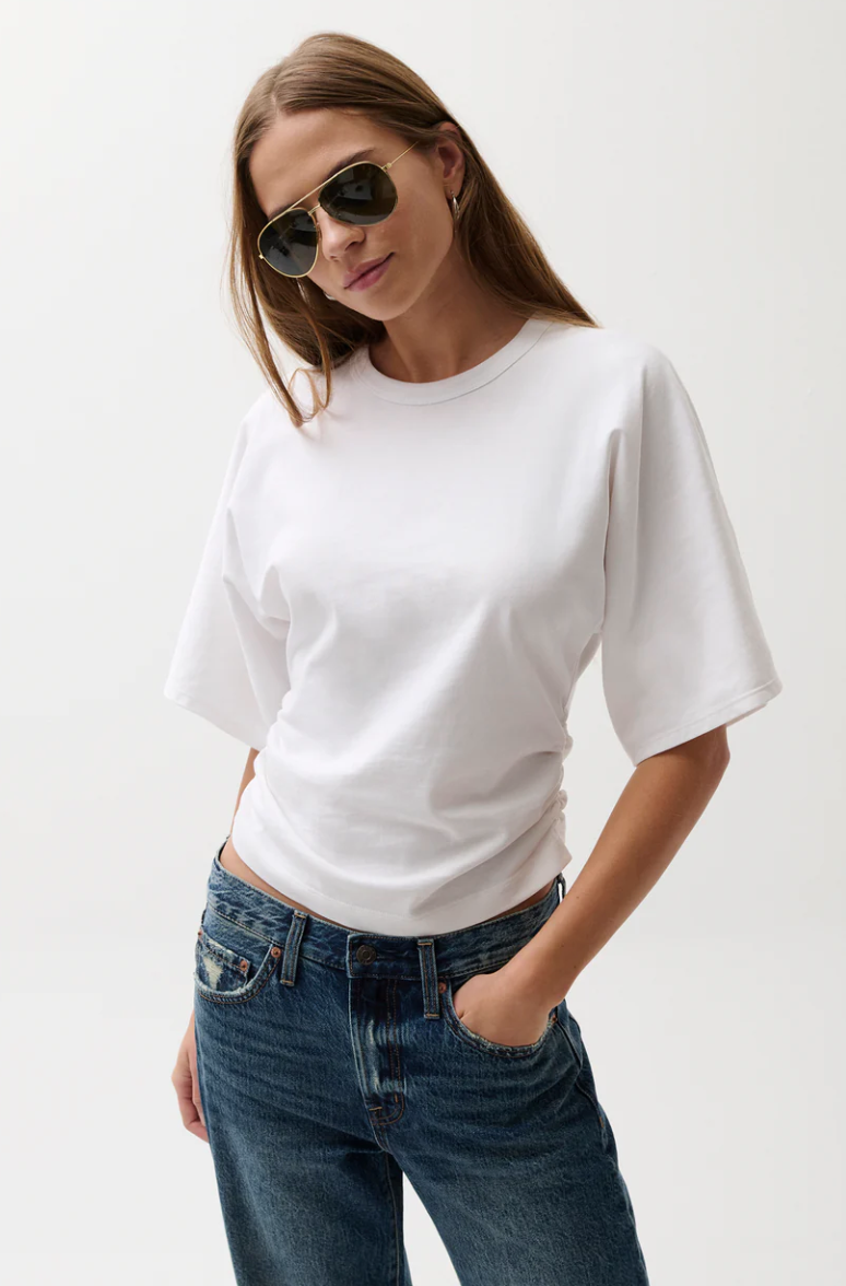 Veronica Kimono Sleeve Tee-Le Blanc