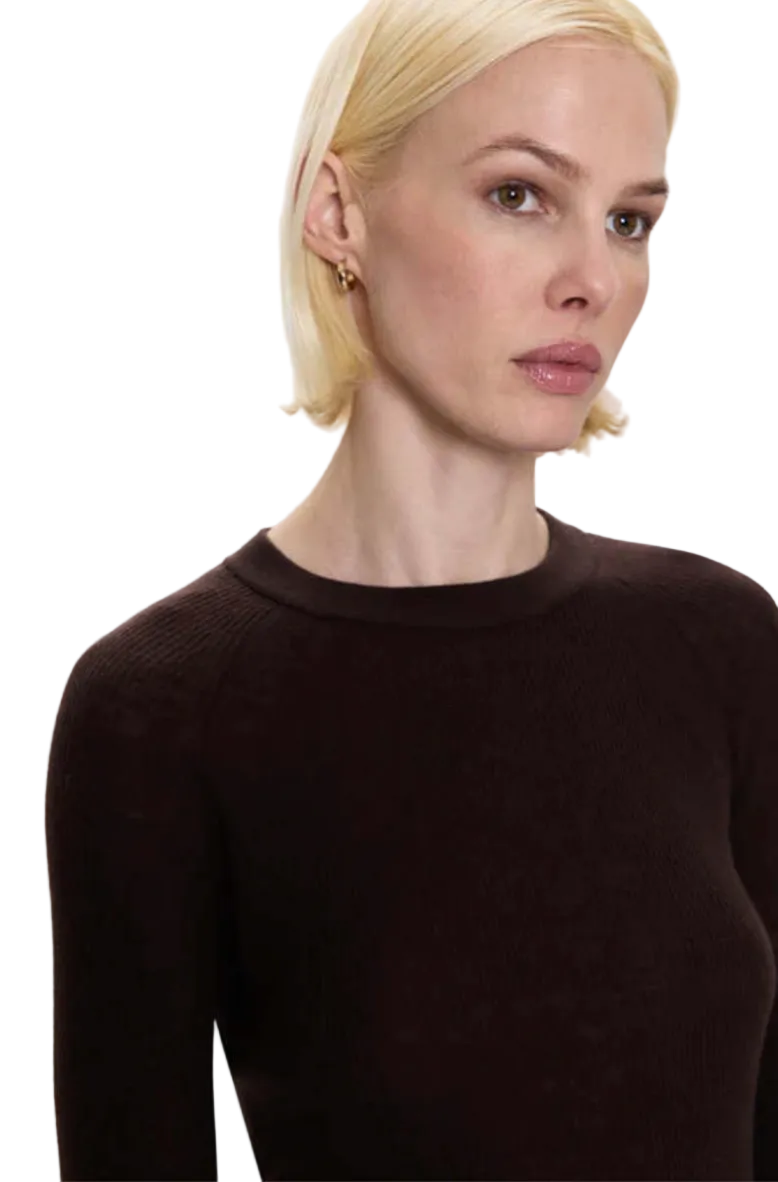 Juno Feather Weight Sweater-Mocha