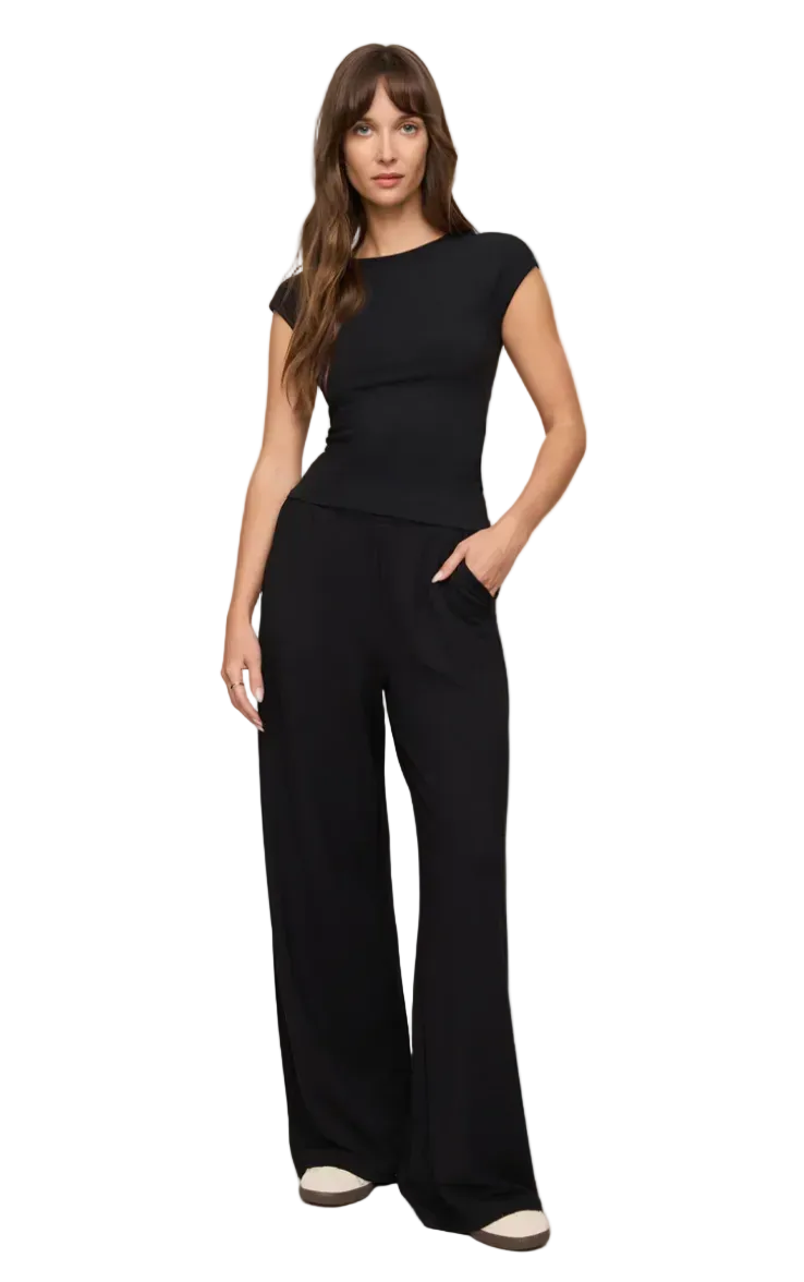 Soft Trace Second Skin Top-Black