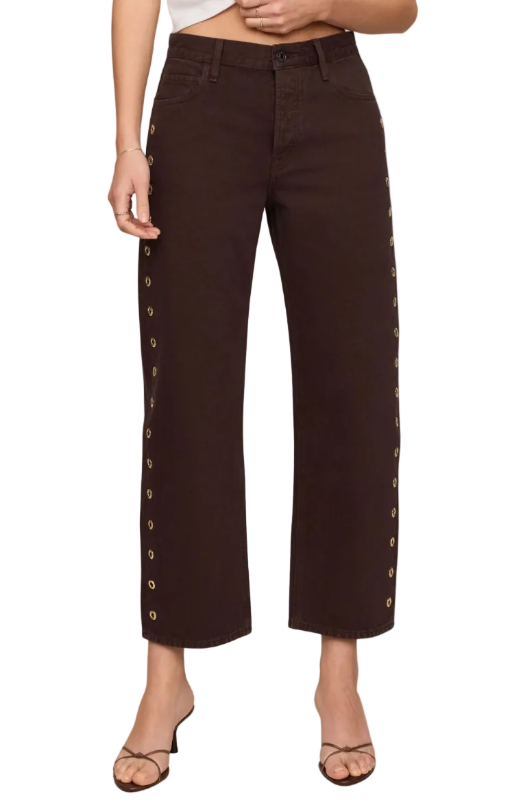 Off Duty Bowed Ankle Jean-Brown