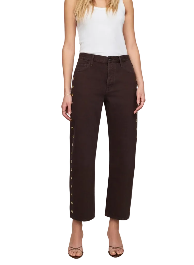 Off Duty Bowed Ankle Jean-Brown