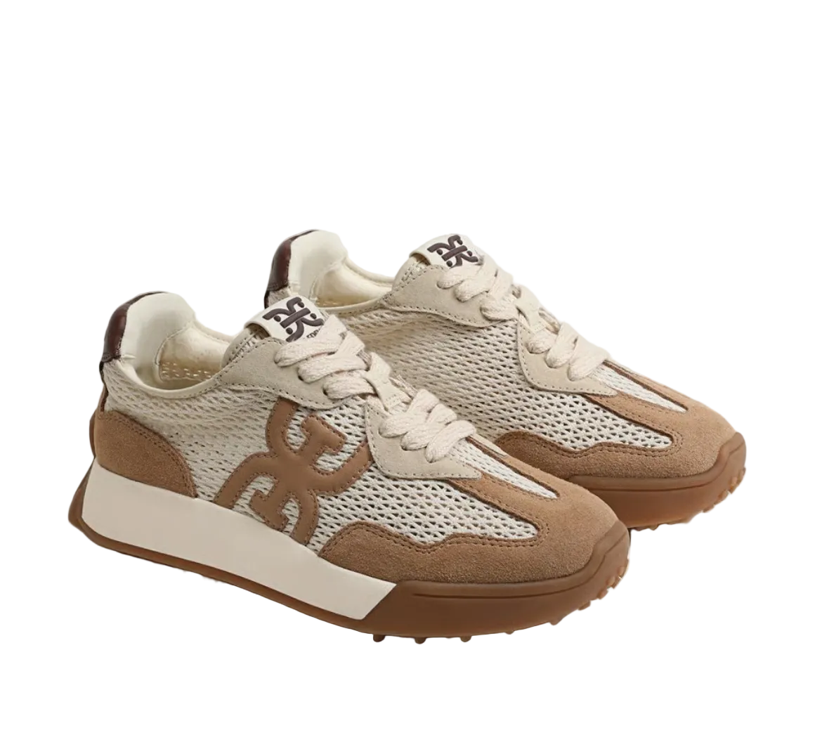 Langley Mesh Sneaker-Ivory/Tan