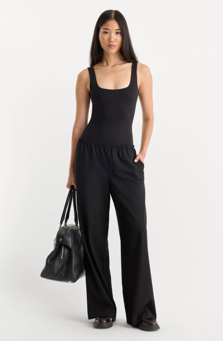 Modern Tank Bodysuit-Black