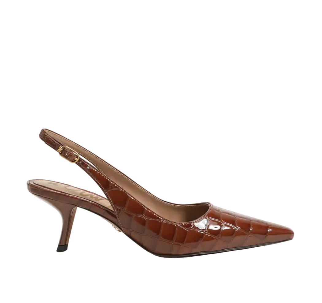 Bianka Slingback Pump-Caramel Crocodile