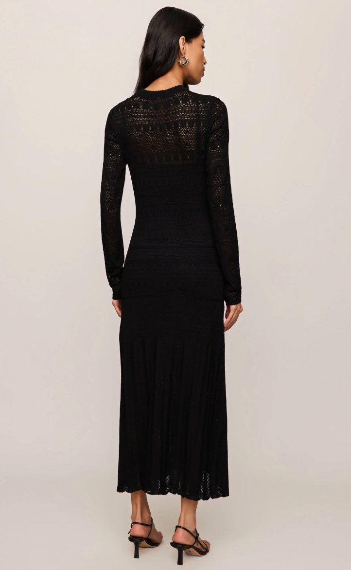 Avery Midi Dress-Black
