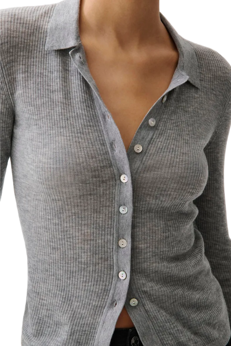 Korey Featherweight Cardigan-Grey