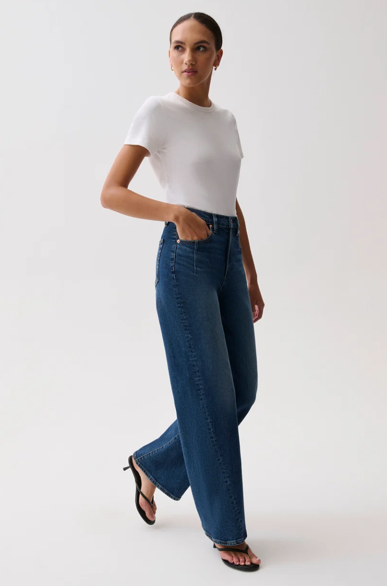 Kyra Bowed Ankle Wide Leg-Inkwell