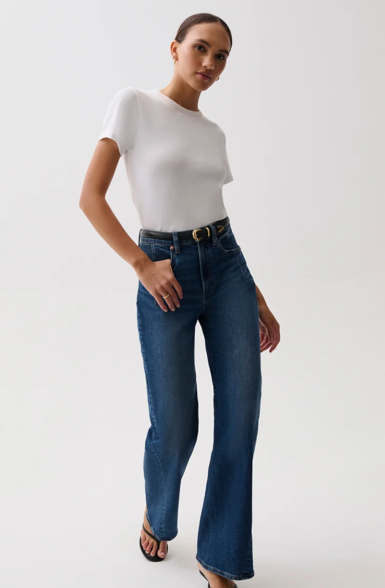 Kyra Bowed Ankle Wide Leg-Inkwell